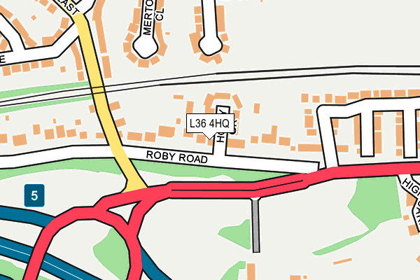 L36 4HQ map - OS OpenMap – Local (Ordnance Survey)