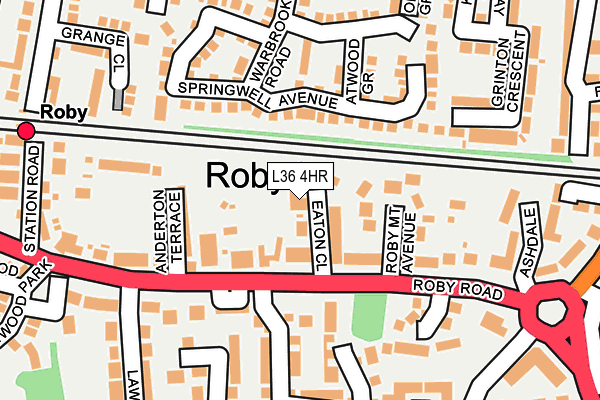 L36 4HR map - OS OpenMap – Local (Ordnance Survey)