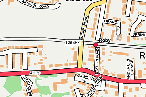 L36 4HX map - OS OpenMap – Local (Ordnance Survey)