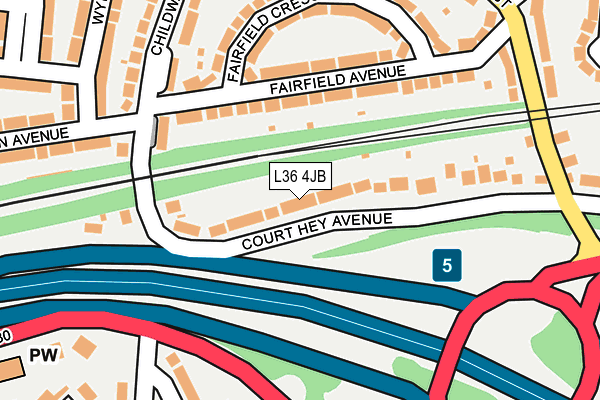 L36 4JB map - OS OpenMap – Local (Ordnance Survey)