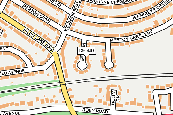 L36 4JD map - OS OpenMap – Local (Ordnance Survey)