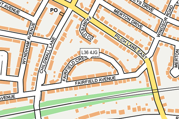 L36 4JG map - OS OpenMap – Local (Ordnance Survey)
