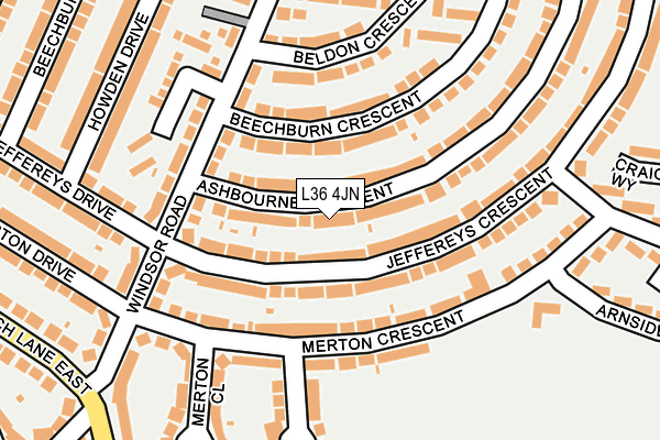 L36 4JN map - OS OpenMap – Local (Ordnance Survey)