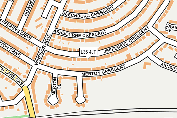 L36 4JT map - OS OpenMap – Local (Ordnance Survey)
