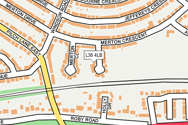 L36 4LB map - OS OpenMap – Local (Ordnance Survey)
