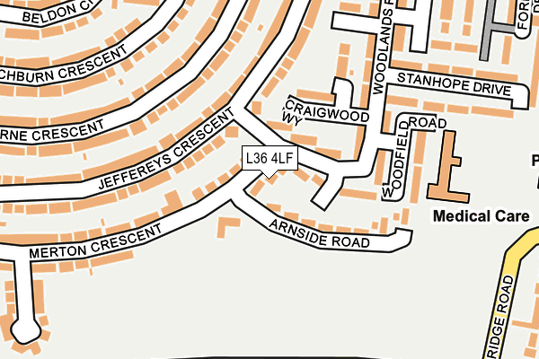 L36 4LF map - OS OpenMap – Local (Ordnance Survey)