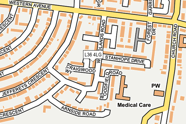 L36 4LG map - OS OpenMap – Local (Ordnance Survey)