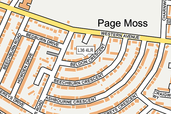 L36 4LR map - OS OpenMap – Local (Ordnance Survey)