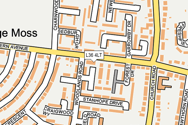 L36 4LT map - OS OpenMap – Local (Ordnance Survey)