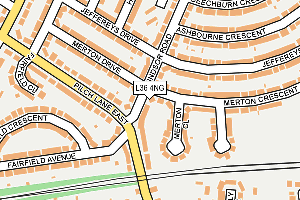 L36 4NG map - OS OpenMap – Local (Ordnance Survey)