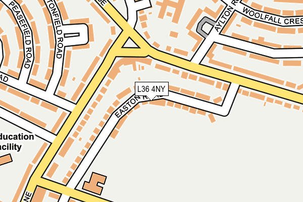 L36 4NY map - OS OpenMap – Local (Ordnance Survey)