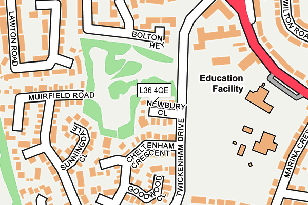 L36 4QE map - OS OpenMap – Local (Ordnance Survey)