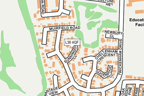 L36 4QF map - OS OpenMap – Local (Ordnance Survey)