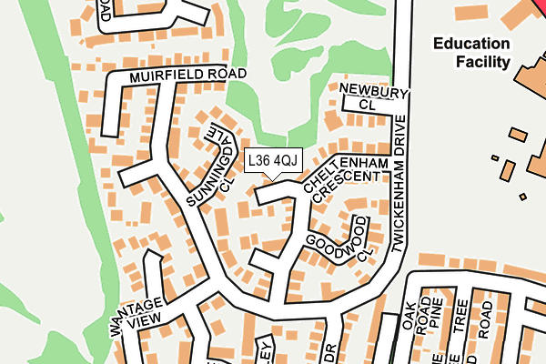 L36 4QJ map - OS OpenMap – Local (Ordnance Survey)