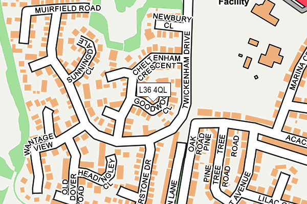 L36 4QL map - OS OpenMap – Local (Ordnance Survey)