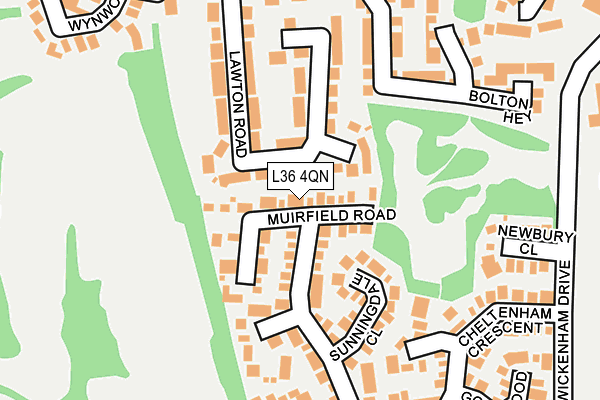 L36 4QN map - OS OpenMap – Local (Ordnance Survey)
