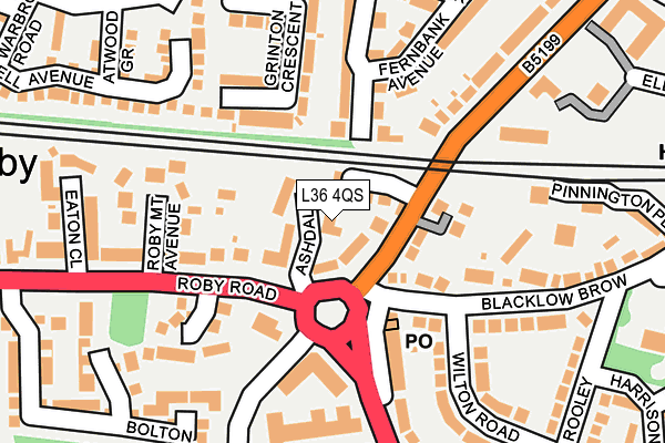 L36 4QS map - OS OpenMap – Local (Ordnance Survey)