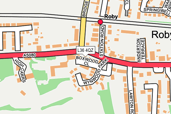 L36 4QZ map - OS OpenMap – Local (Ordnance Survey)