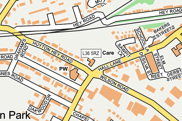 L36 5RZ map - OS OpenMap – Local (Ordnance Survey)