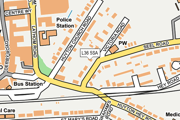 L36 5SA map - OS OpenMap – Local (Ordnance Survey)