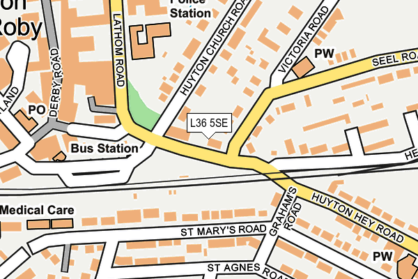 L36 5SE map - OS OpenMap – Local (Ordnance Survey)