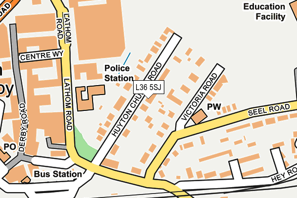 L36 5SJ map - OS OpenMap – Local (Ordnance Survey)