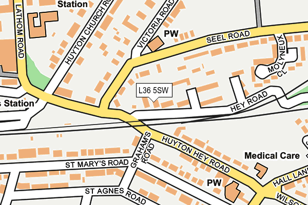 L36 5SW map - OS OpenMap – Local (Ordnance Survey)