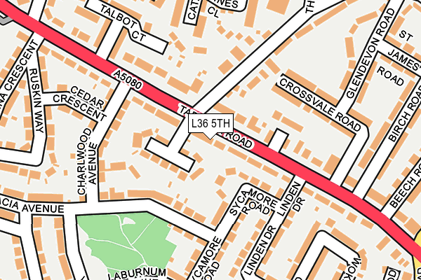 L36 5TH map - OS OpenMap – Local (Ordnance Survey)