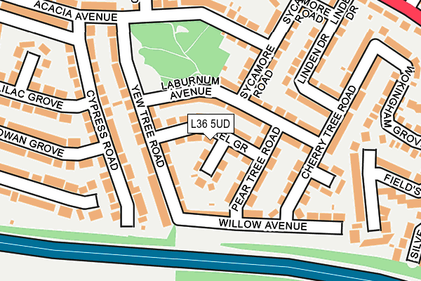L36 5UD map - OS OpenMap – Local (Ordnance Survey)