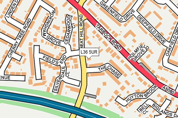 L36 5UR map - OS OpenMap – Local (Ordnance Survey)