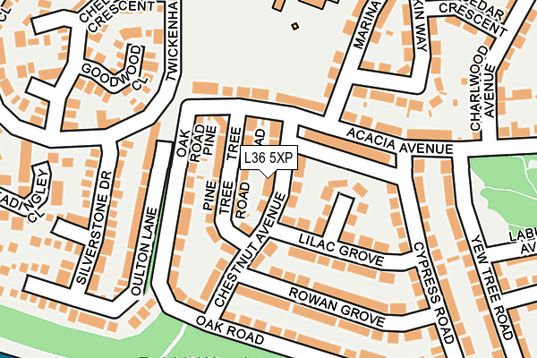 L36 5XP map - OS OpenMap – Local (Ordnance Survey)
