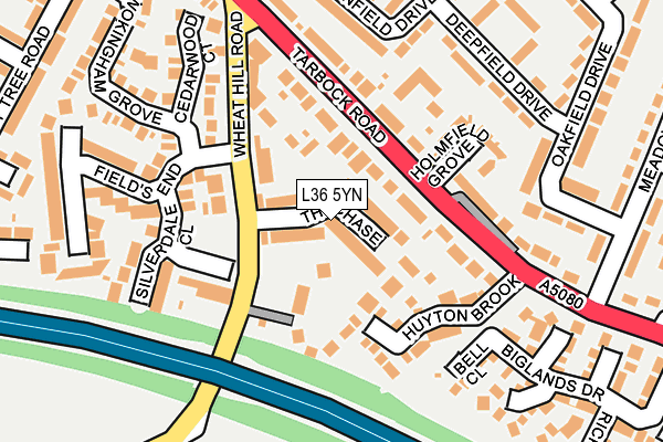 L36 5YN map - OS OpenMap – Local (Ordnance Survey)