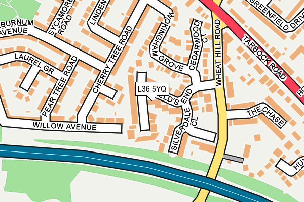 L36 5YQ map - OS OpenMap – Local (Ordnance Survey)