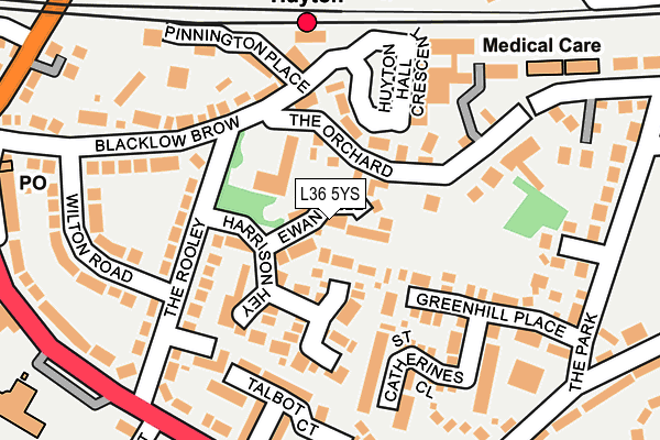 L36 5YS map - OS OpenMap – Local (Ordnance Survey)