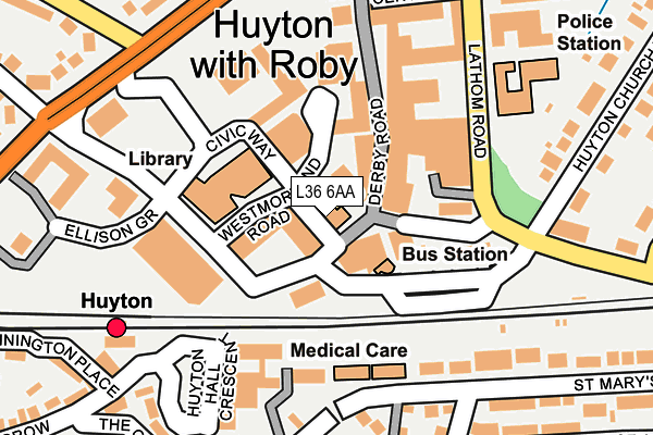 L36 6AA map - OS OpenMap – Local (Ordnance Survey)