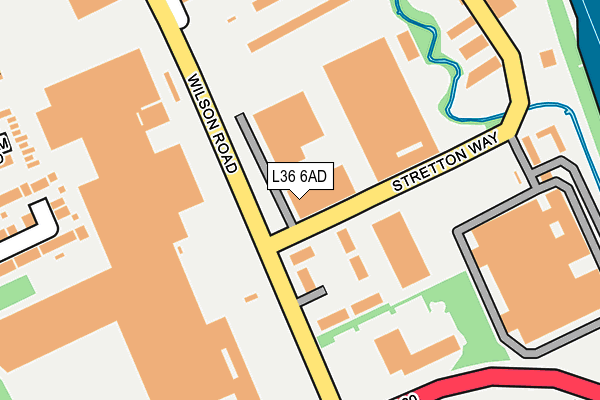 L36 6AD map - OS OpenMap – Local (Ordnance Survey)