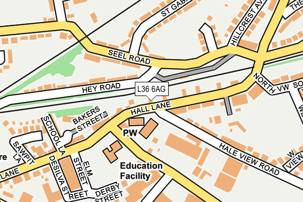 L36 6AG map - OS OpenMap – Local (Ordnance Survey)