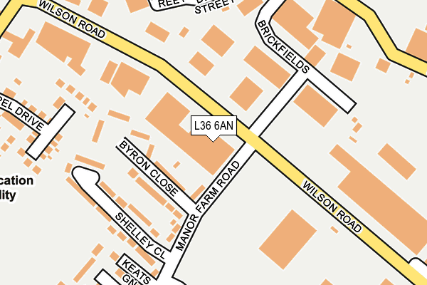 L36 6AN map - OS OpenMap – Local (Ordnance Survey)