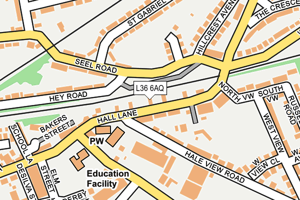 L36 6AQ map - OS OpenMap – Local (Ordnance Survey)
