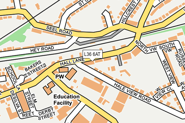 L36 6AT map - OS OpenMap – Local (Ordnance Survey)