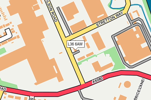 L36 6AW map - OS OpenMap – Local (Ordnance Survey)