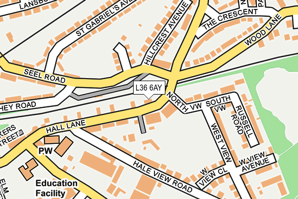L36 6AY map - OS OpenMap – Local (Ordnance Survey)
