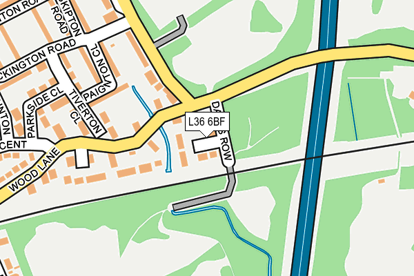 L36 6BF map - OS OpenMap – Local (Ordnance Survey)