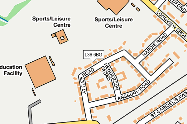 L36 6BG map - OS OpenMap – Local (Ordnance Survey)