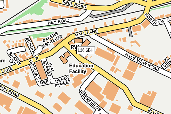 L36 6BH map - OS OpenMap – Local (Ordnance Survey)
