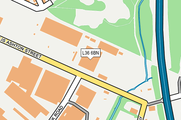 L36 6BN map - OS OpenMap – Local (Ordnance Survey)