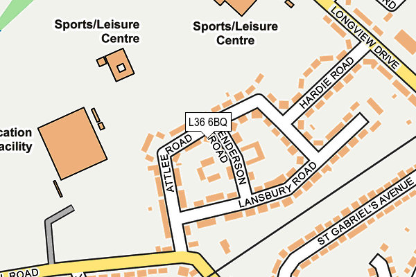 L36 6BQ map - OS OpenMap – Local (Ordnance Survey)