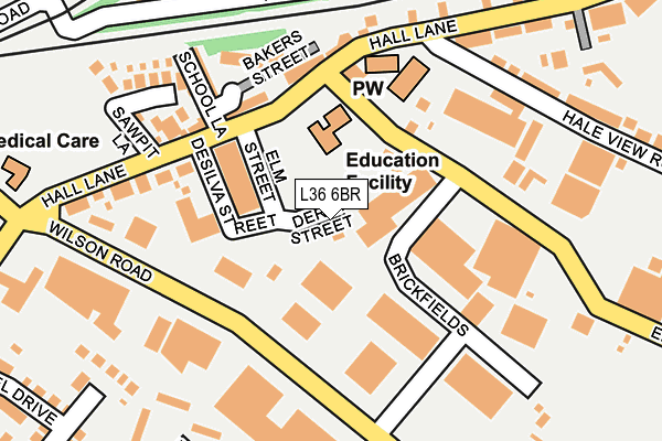 L36 6BR map - OS OpenMap – Local (Ordnance Survey)