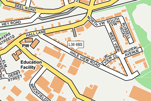 L36 6BS map - OS OpenMap – Local (Ordnance Survey)