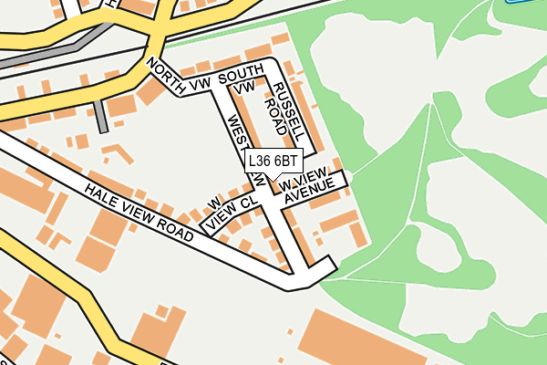 L36 6BT map - OS OpenMap – Local (Ordnance Survey)